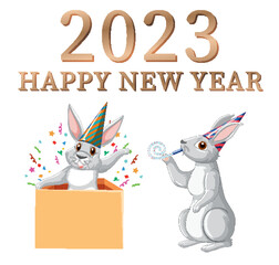 Happy new year 2023 rabbit year
