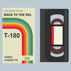 t 180 vhs cassette with cover template