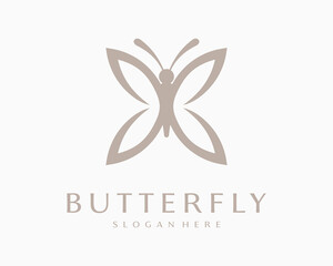 Butterfly Beautiful Butterflies Insect Fly Wing Morpho Moth Pretty Mascot Icon Vector Logo Design