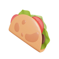 3D Food Taco Illustration