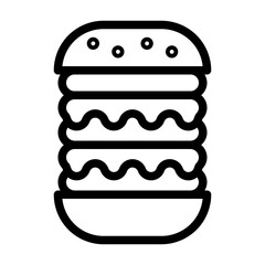 Burger Icon Line Style