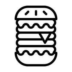 Burger Icon Line Style