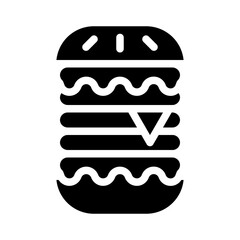 Burger Icon Glyph Style