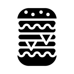 Burger Icon Glyph Style