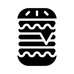 Burger Icon Glyph Style