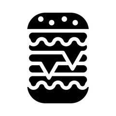 Burger Icon Glyph Style