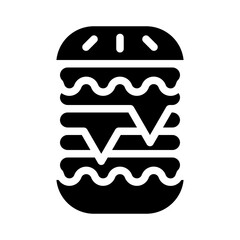 Burger Icon Glyph Style
