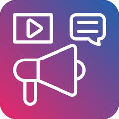 Media Campaign Icon Style