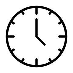 Clock Icon Line Style