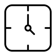 Clock Icon Line Style