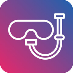 Diving Mask Icon Style
