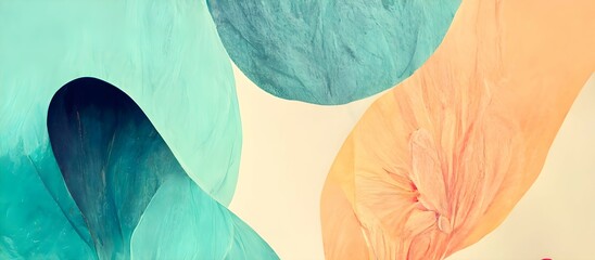Colorful Abstract floral organic wallpaper background illustration