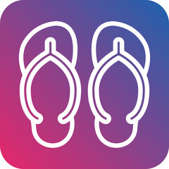 Flip Flops Icon Style