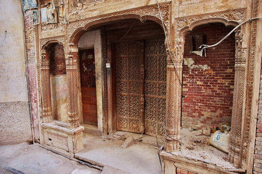 Peshawar, Pakistan - 31 Mar 2021: Sethi House Complex in Haji Camp, Sethi Street in Peshawar, Pakistan