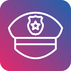 Police Cap Icon Style