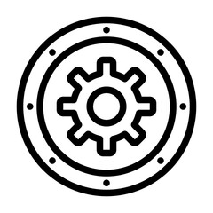 Obraz premium Coin Icon Line Style