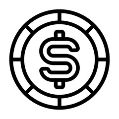 coin icon line style