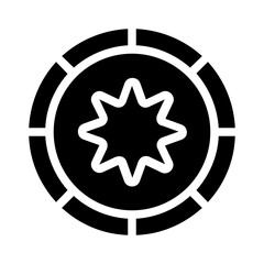Coin Icon Glyph Style