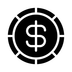 coin icon glyph style