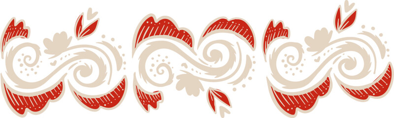 Batik border illustration