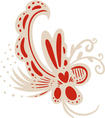 Fototapeta premium Batik pattern corner illustration