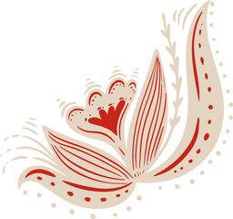 Fototapeta premium Batik pattern corner illustration