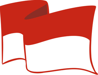 Indonesian flag illustration
