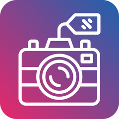 Camera Sale Icon Style