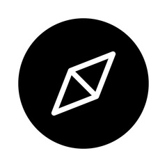 Compass Icon Glyph Style