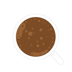 Coffee cup top view clipart illustration
