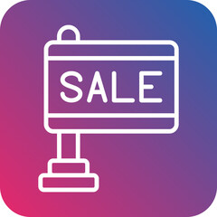 Sale Board Icon Style