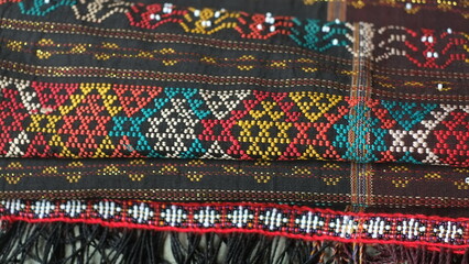 Texture of traditional Indonesian woven called 