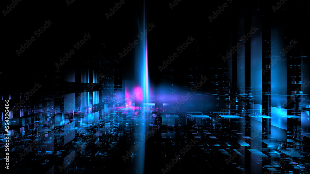 Poster digital technologies, cloud computing, digital future, information transfer. abstract technology big