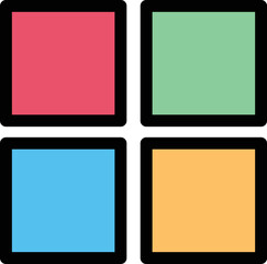 Colorful Grid Vector Icon
