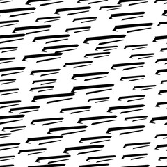 Seamless pattern with black pencil brushstrokes