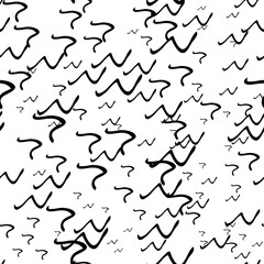 Seamless pattern with sketch squiggle