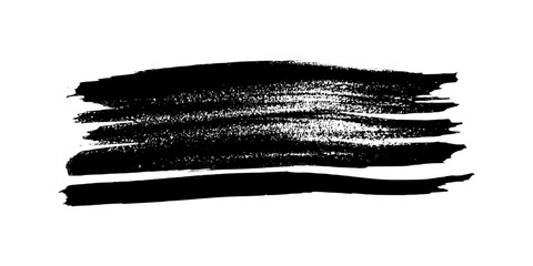 Fototapeta premium Black brush stroke on white background