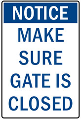 Fototapeta premium Gate sign and labels