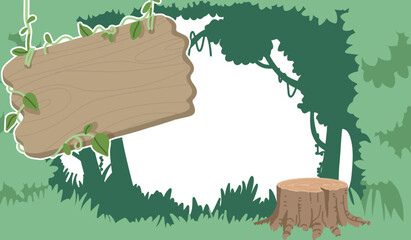 森の中のメッセージボード