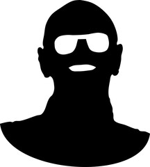 Head silhouette avatar, profile vector icon, people portraits