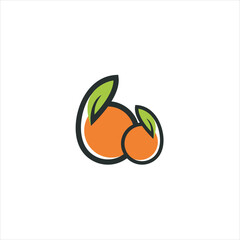 Orange  vector template logo in a modern style, on a white background. 