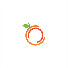 Orange  vector template logo in a modern style, on a white background. 