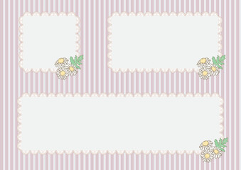 英国風のお花フレーム　マーガレット