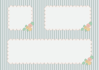 英国風のお花フレーム　ローズ