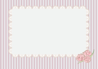 英国風のお花フレーム　カーネーション