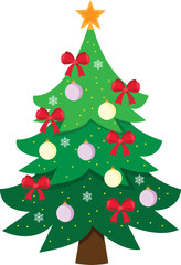 Christmas tree vector illustration. Christmas tree wallpaper