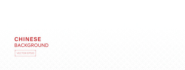 Oriental style pattern on white banner background