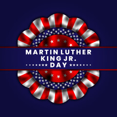 Martin Luther King JR Day circle badge