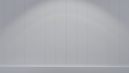 simple display on background with minimal style and spot light. Blank stand for showing product. 3D rendering.