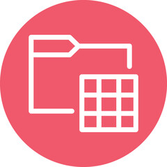Table Folder Vector Icon
